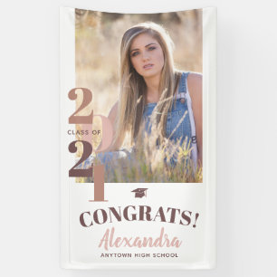 Klasse des Abschlusses "Blush Vertical Foto" Banner
