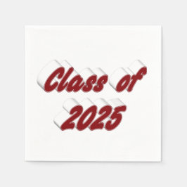 Klasse des Abschlusses Bordeauxtypografie 2025 Serviette