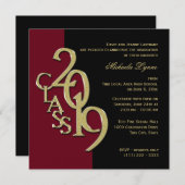 Klasse des Abschlusses der Farbauswahl 2019 in Gol Einladung (Vorne/Hinten)