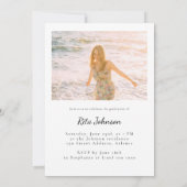 Klasse des Abschlusses der Foto-Hochschule Grad 20 Einladung (Rückseite)