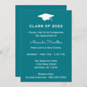 Klasse des Abschlusses der Obergrenze 2022 (Türkis Einladung (Vorne/Hinten)