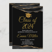 Klasse des Abschlusses der Oberstufe 2024 Einladung (Vorne/Hinten)