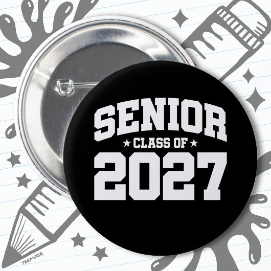 Klasse des Abschlusses der Oberstufe 2027 Senior 2 Button