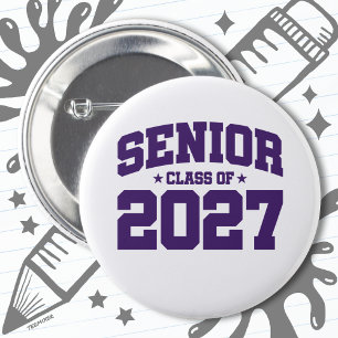 Klasse des Abschlusses der Oberstufe 2027 Senior 2 Button