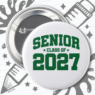 Klasse des Abschlusses der Oberstufe 2027 Senior 2 Button