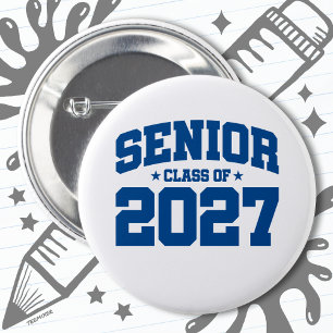 Klasse des Abschlusses der Oberstufe 2027 Senior 2 Button