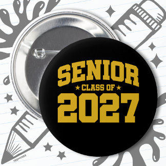 Klasse des Abschlusses der Oberstufe 2027 Senior 2 Button