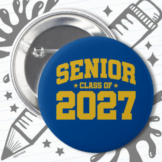 Klasse des Abschlusses der Oberstufe 2027 Senior 2 Button