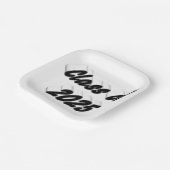 Klasse des Abschlusses der schwarzen Tyografie 202 Pappteller (Gewinkelt)