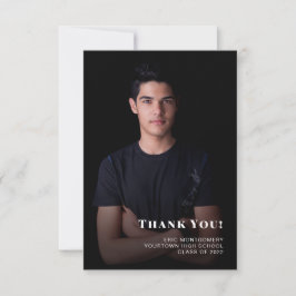 Klasse des Abschlusses des Jungen 2024 Danke, Foto Dankeskarte