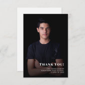 Klasse des Abschlusses des Jungen 2024 Danke, Foto Dankeskarte (Vorne/Hinten)