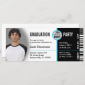 Klasse des Abschlusses Einladung TKT313 Ticket 201 (Vorne/Hinten)