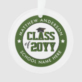Klasse des Abschlusses "Forest Green Graduate" 202 Ornament (Vorderseite)