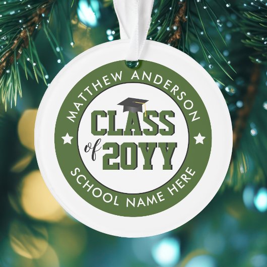 Klasse des Abschlusses "Forest Green Graduate" 202 Ornament