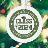 Klasse des Abschlusses "Forest Green Graduate" 202 Ornament