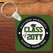 Klasse des Abschlusses "Forest Green Graduate" 202 Schlüsselanhänger (Vorderseite)