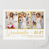 Klasse des Abschlusses für FotoCollage 2025 Folieneinladung (Vorderseite)