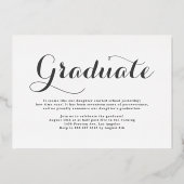 Klasse des Abschlusses für FotoCollage 2025 Folieneinladung (Rückseite)