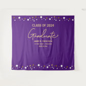 Klasse des Abschlusses für Lila Gold im Jahr 2024 Wandteppich (Vorderseite (Horizontal))