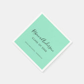 Klasse des Abschlusses "Grad Mint Green" 2023 Serviette (Ecke)
