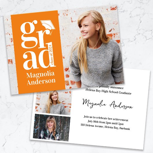 Klasse des Abschlusses GRAD Multi-Foto 2024 Ankündigung