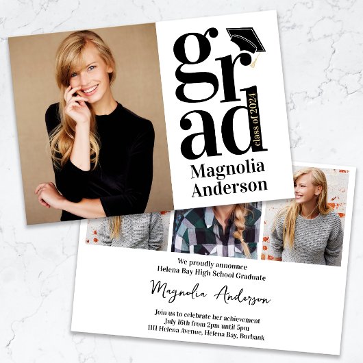 Klasse des Abschlusses GRAD Multi-Foto 2024 Ankündigung