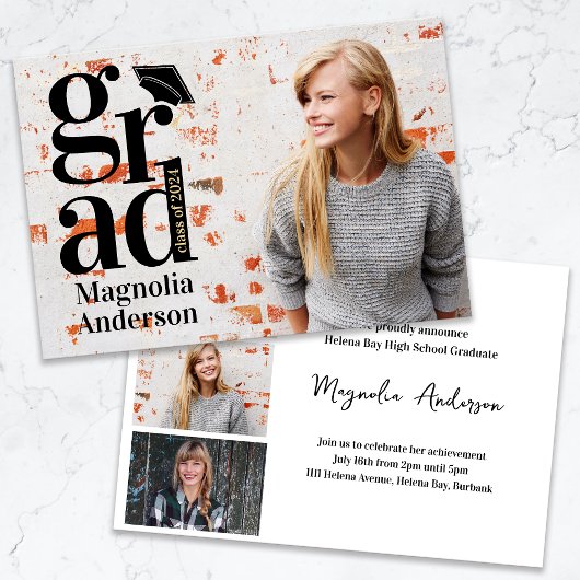 Klasse des Abschlusses GRAD Multi-Foto 2024 Ankündigung