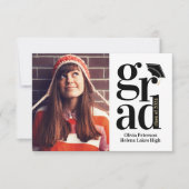 Klasse des Abschlusses GRAD Multi-Foto 2024 Dankeskarte (Vorderseite)