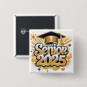 Klasse des Abschlusses in der Oberschule 2025 Seni Button (Vorne & Hinten)