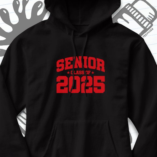 Klasse des Abschlusses in der Oberschule 2025 Seni Hoodie