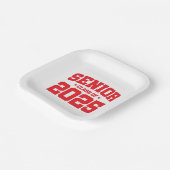 Klasse des Abschlusses in der Oberschule 2025 Seni Pappteller (Gewinkelt)