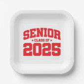 Klasse des Abschlusses in der Oberschule 2025 Seni Pappteller (Vorderseite)