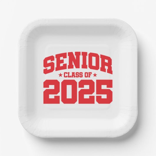 Klasse des Abschlusses in der Oberschule 2025 Seni Pappteller (Vorderseite)