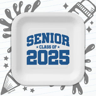 Klasse des Abschlusses in der Oberschule 2025 Seni Pappteller