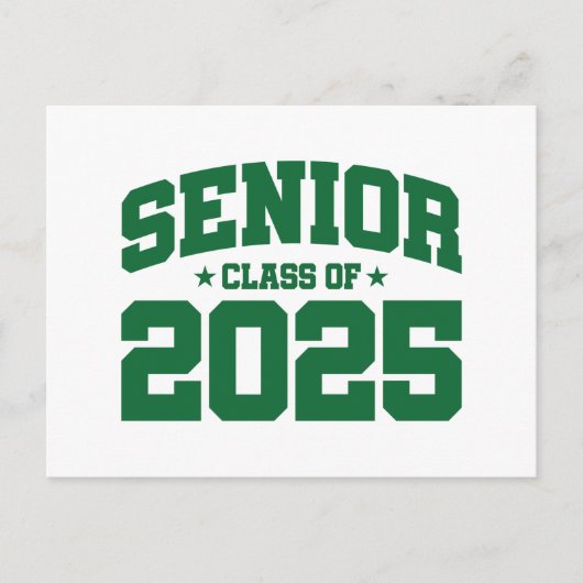 Klasse des Abschlusses in der Oberschule 2025 Seni Postkarte (Vorderseite)