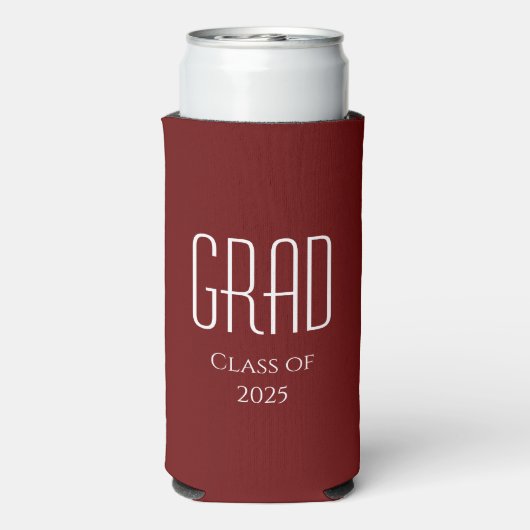 Klasse des Abschlusses Red Simple 2025 Selters Dosenkühler (Seltzer Rückseite)