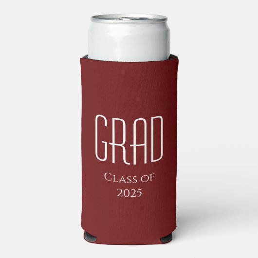 Klasse des Abschlusses Red Simple 2025 Selters Dosenkühler (Seltzer Vorderseite)