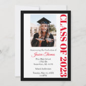 Klasse des Abschlusses "Schwarzes Foto" 2023 Einladung (Vorderseite)