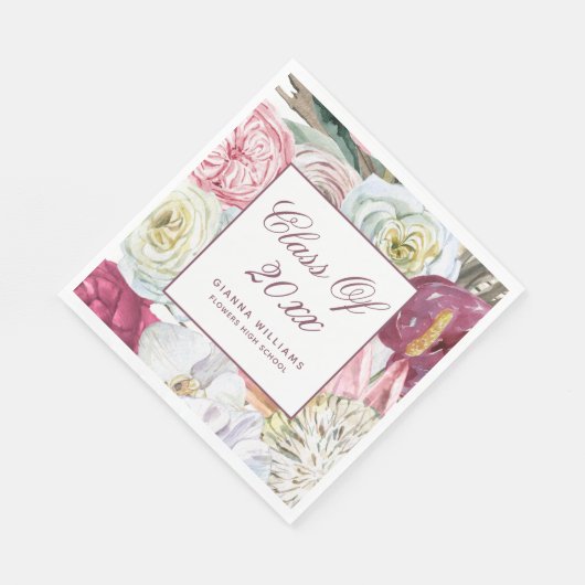 Klasse des Abschlusses Wasserfarben 2022 Serviette (Ecke)