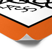 Klasse des Autografen Keepake Orange des Abschluss Poster (Ecke)