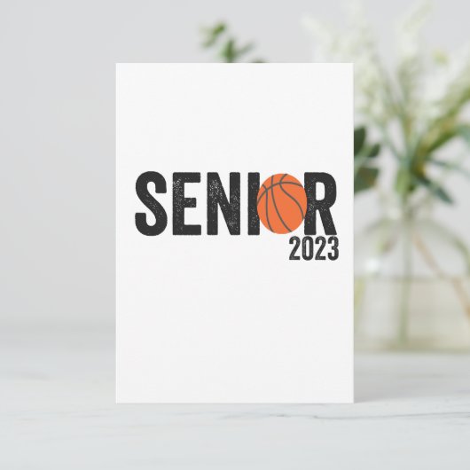 Klasse des Basketball-Abschluss-Geschenks Senior 2 Dankeskarte (Stehend Vorderseite)