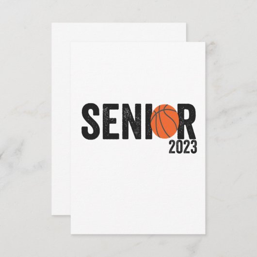 Klasse des Basketball-Abschluss-Geschenks Senior 2 Dankeskarte (Vorne/Hinten)