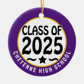 Klasse des benutzerdefinierten Foto-Abschlusses 20 Keramik Ornament (Vorne)