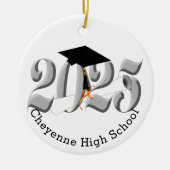 Klasse des benutzerdefinierten Foto-Abschlusses 20 Keramik Ornament (Vorne)