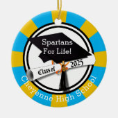 Klasse des benutzerdefinierten Foto-Abschlusses 20 Keramik Ornament (Vorne)