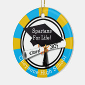 Klasse des benutzerdefinierten Foto-Abschlusses 20 Keramik Ornament (Links)