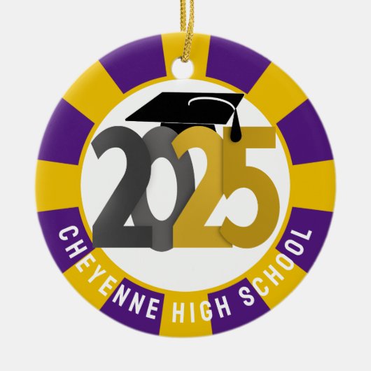 Klasse des benutzerdefinierten Foto-Abschlusses 20 Keramik Ornament (Vorne)