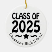 Klasse des benutzerdefinierten Foto-Abschlusses 20 Keramik Ornament (Vorne)