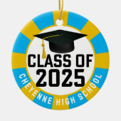 Klasse des benutzerdefinierten Foto-Abschlusses 20 Keramik Ornament (Vorne)