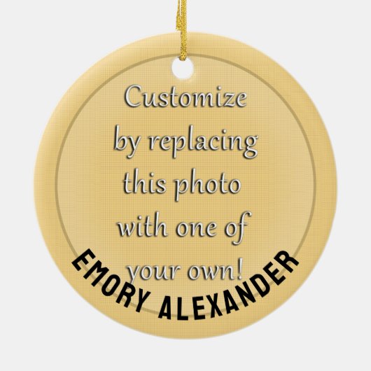 Klasse des benutzerdefinierten Foto-Abschlusses 20 Keramik Ornament (Hinten)